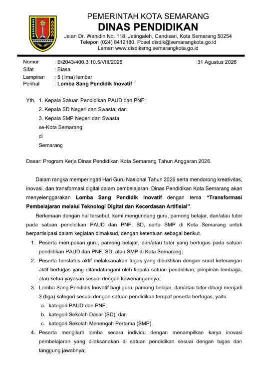 Lomba Sang Pendidik Inovatif
